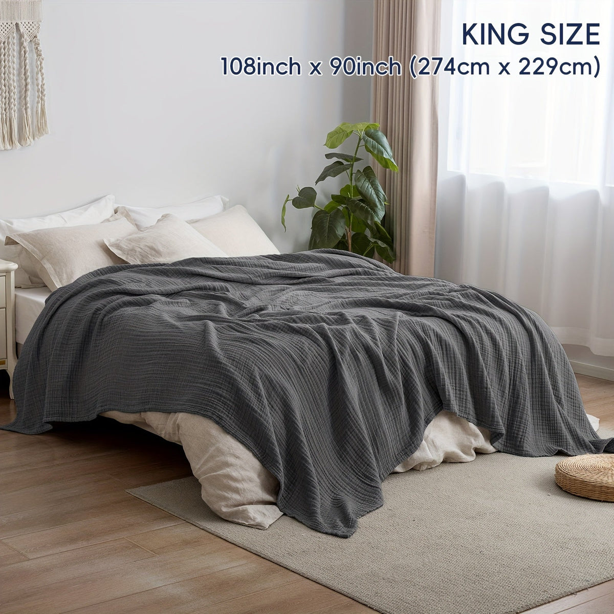 Cloudsoft Four-Layer Cotton Blanket — Soft, Breathable Weave