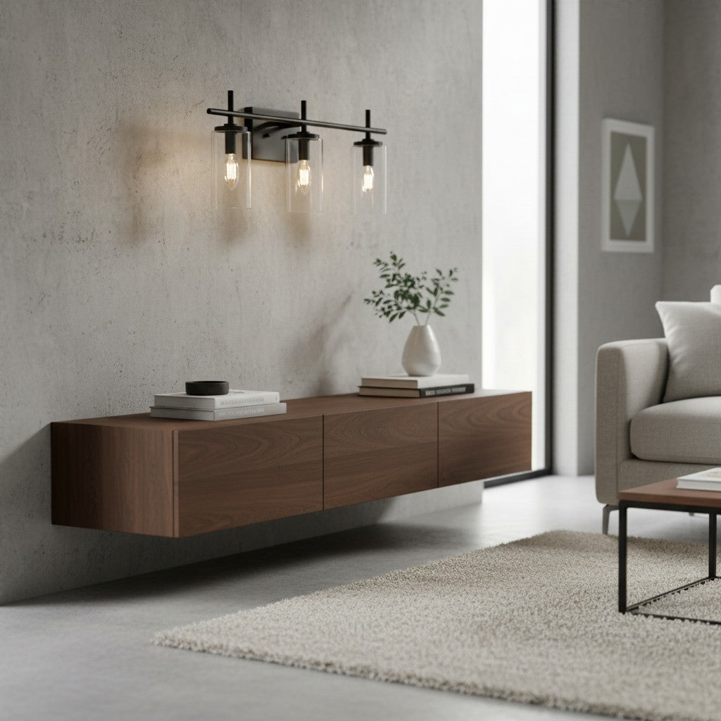 Trivella væglampe med 3 lyskilder – lineær minimalistisk profil og moderne design til gangen | Souliia