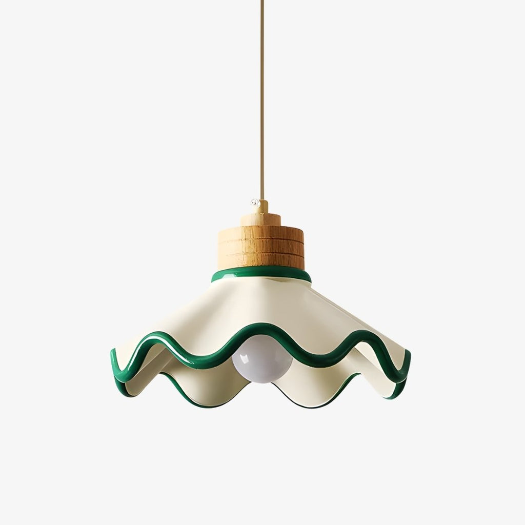 Resinova Wave-shaped Pendant Light - Modern Metallic Resin for Dining Rooms and kitchens | Souliia