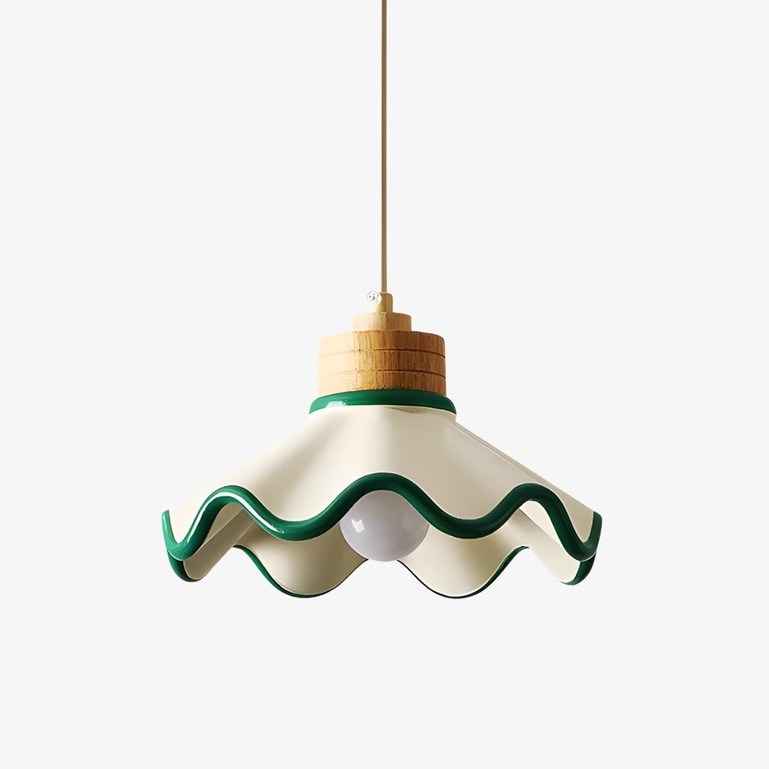 Resinova Wave-shaped Pendant Light - Modern Metallic Resin for Dining Rooms and kitchens | Souliia