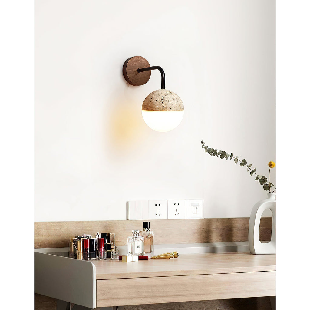 Tia Travertin Wandleuchte | Souliia