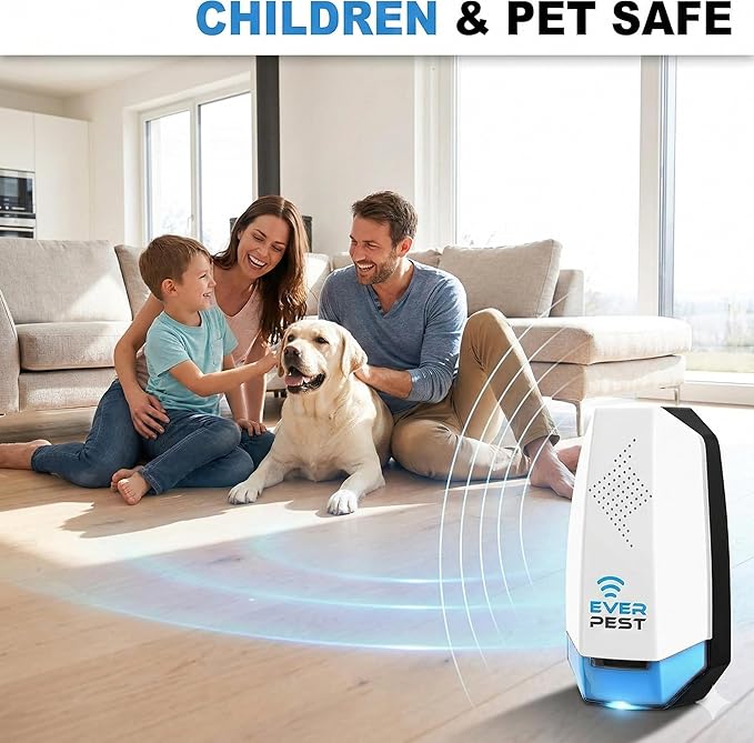 Set of 2 Ultrasonic Pest Repellers with Night Light - Souliia