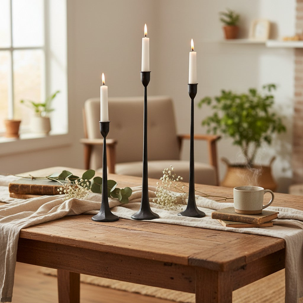 Tegna Modern Tall Candle Stands - Elegant Home Décor for Dining | Souliia