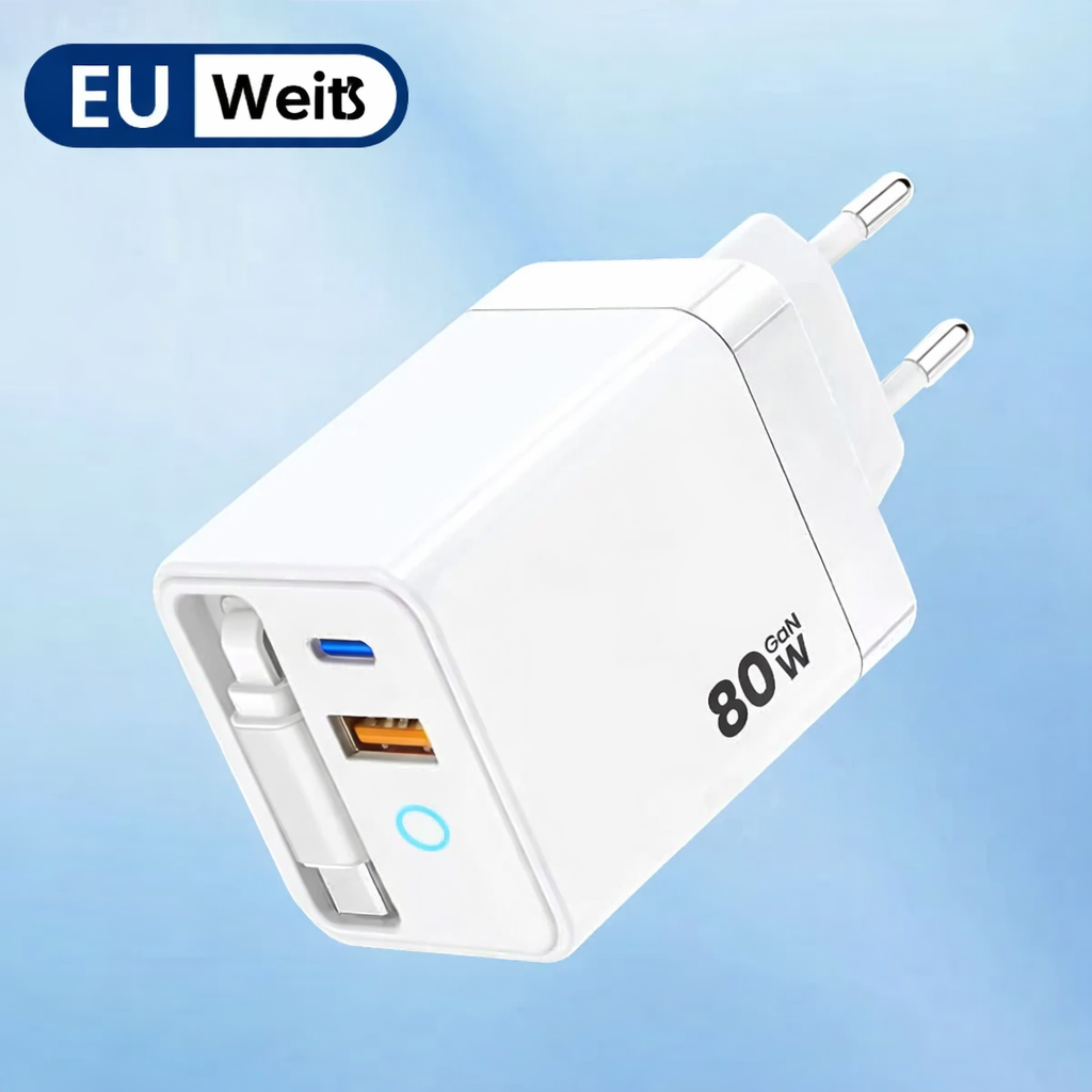 Turbocharger | Smart Turbocharger for Various Devices | GaN Quick Charge Wall Adapter | TurboCharge - Souliia