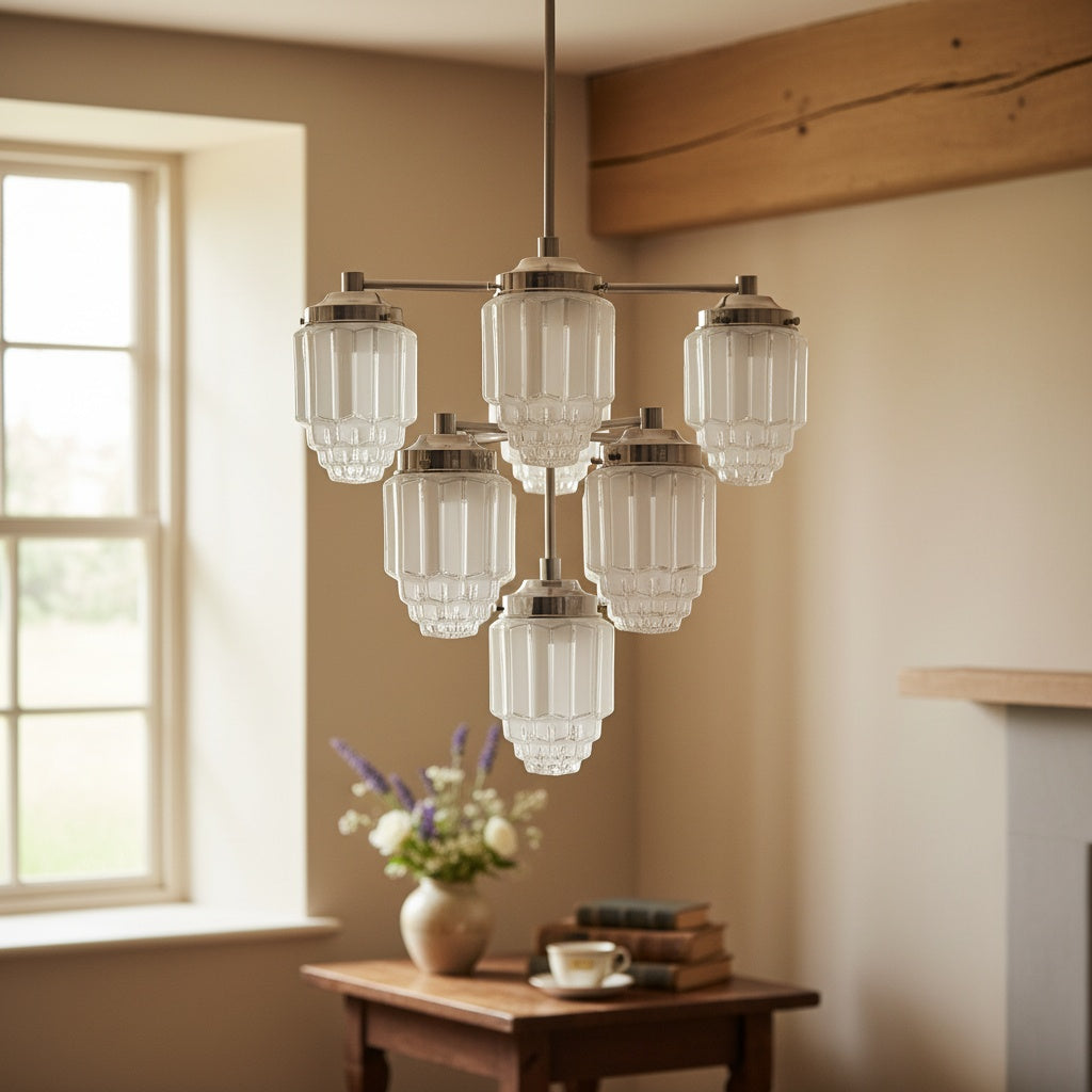 Tierlux Glas Wolkenkratzer-Kugel Kronleuchter – Moderne Mehrarm-Kugelleuchte für Wohn- & Esszimmer | Souliia
