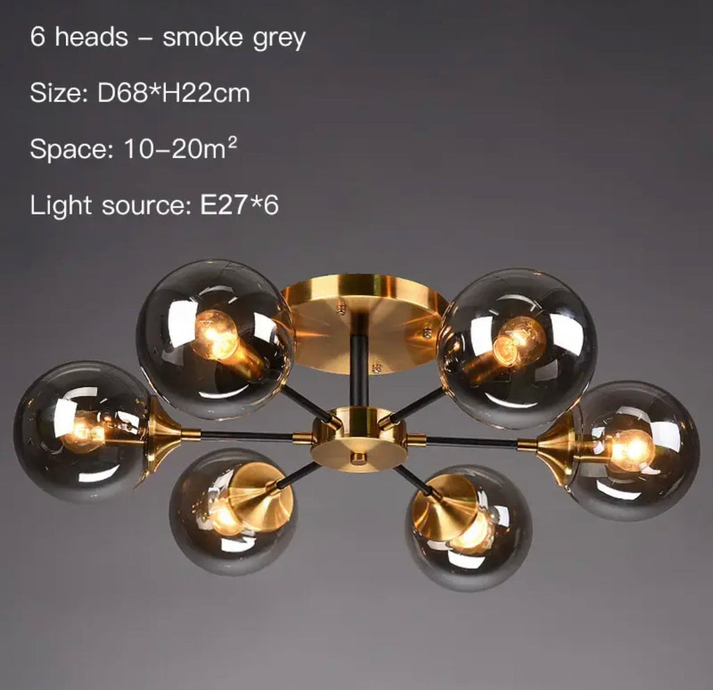 Luna Chandelier — Remote Lighting Control Switch, Emerald Glass Orb Assembly