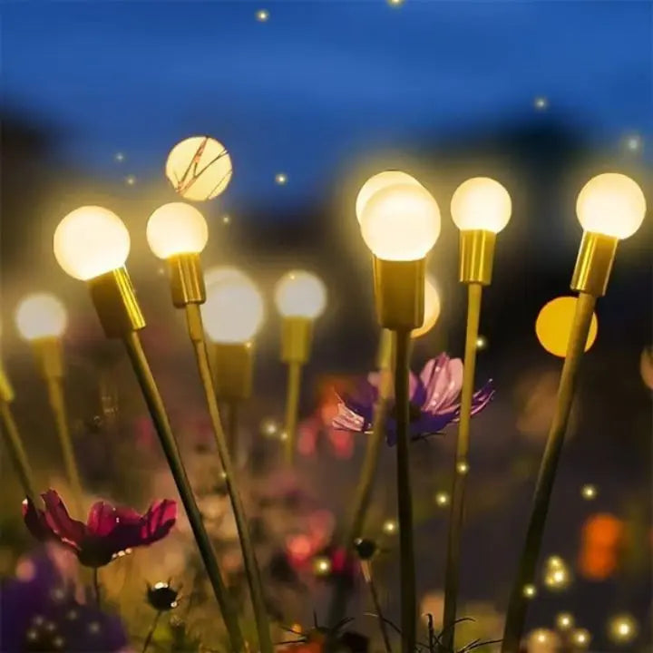 Vandtætte solcellelanterner med ildflueeffekt (6 LED'er) - Souliia