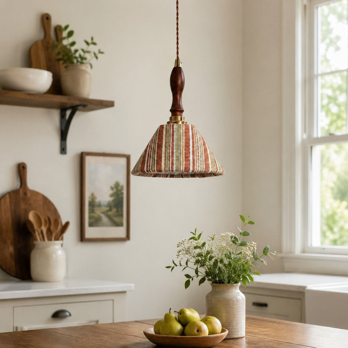 Wabi-sabi-pendellampe i stof | Souliia