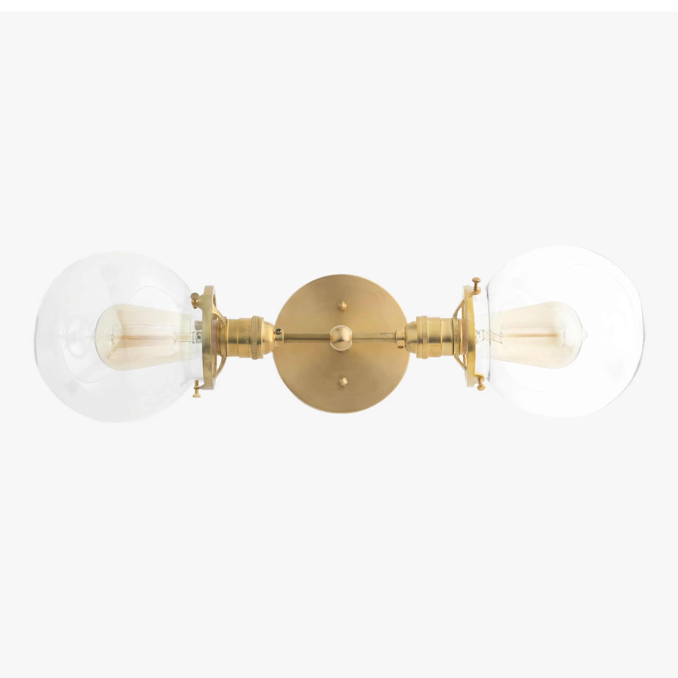 Lumio Globe Clear Glass Wall Sconce – Modern Industrial Wall Light for Vanity & Hallway | Souliia