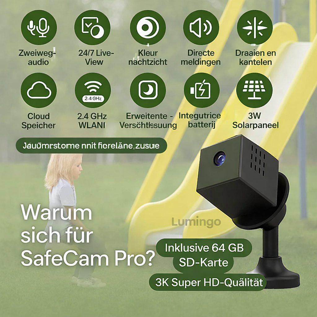 Security Camera | Ultra HD 4K Night Vision with Infrared | Battery Operated | SafeCam Pro - Souliia