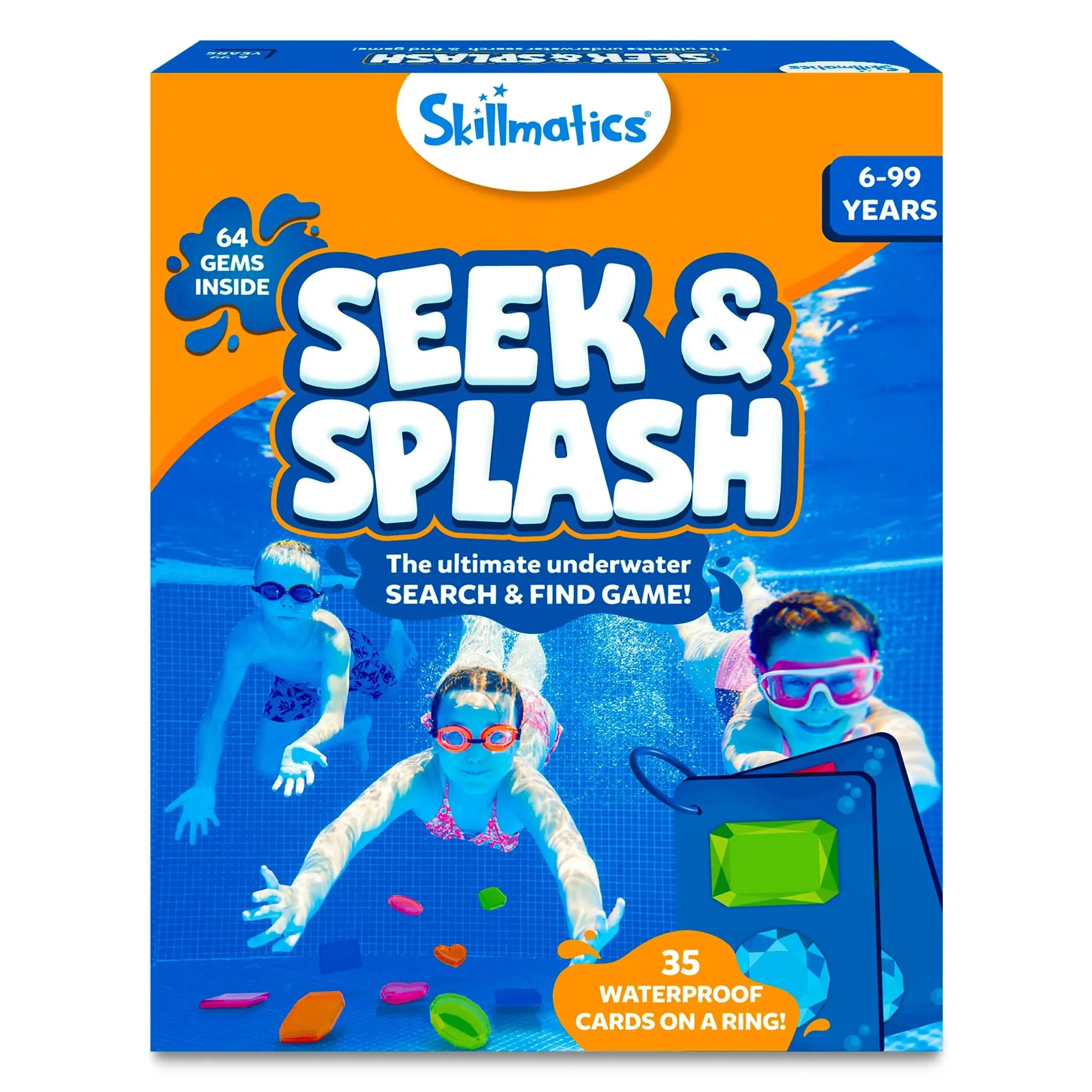 Underwater Pool Treasure Game with Waterproof Gems and Cards - Souliia
