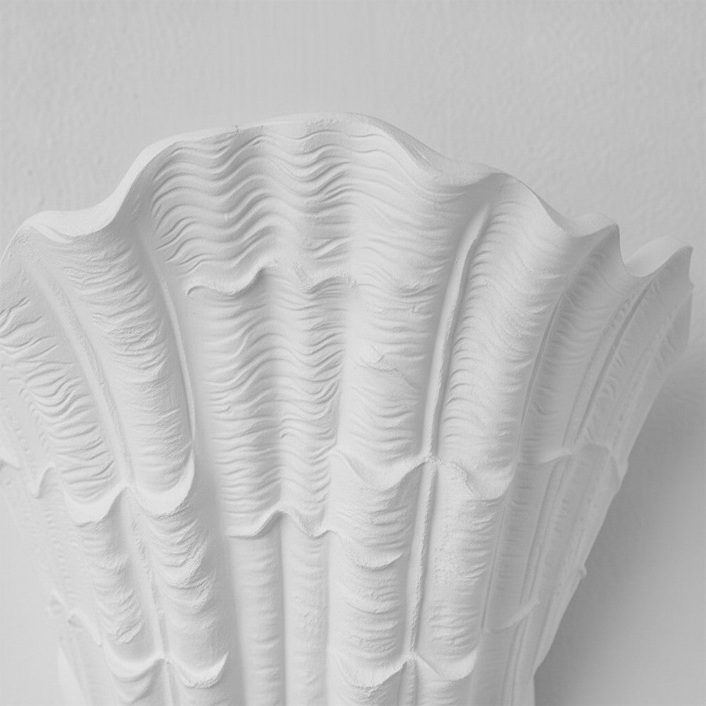 Seavira Organische Muschelstruktur-Wandleuchte – Moderne Putz-Wandleuchte für Wohnzimmer und Eingangsbereich | Souliia