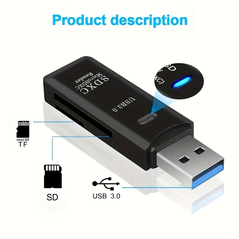 SD and MicroSD Card Reader with USB 3.0 Connectivity - Souliia