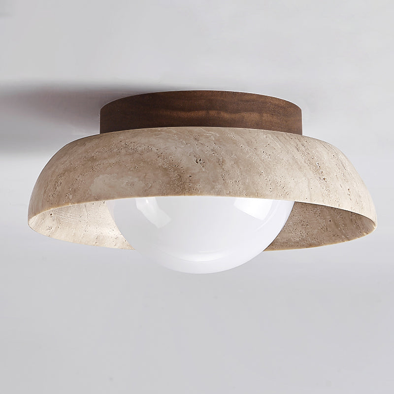 Lampada da soffitto Piedra in travertino | Souliia