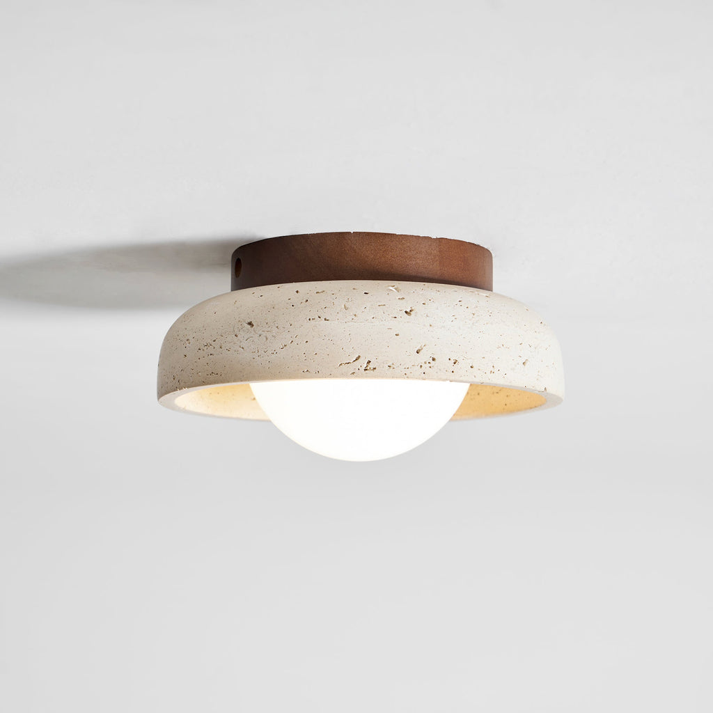Lampada da soffitto Piedra in travertino | Souliia