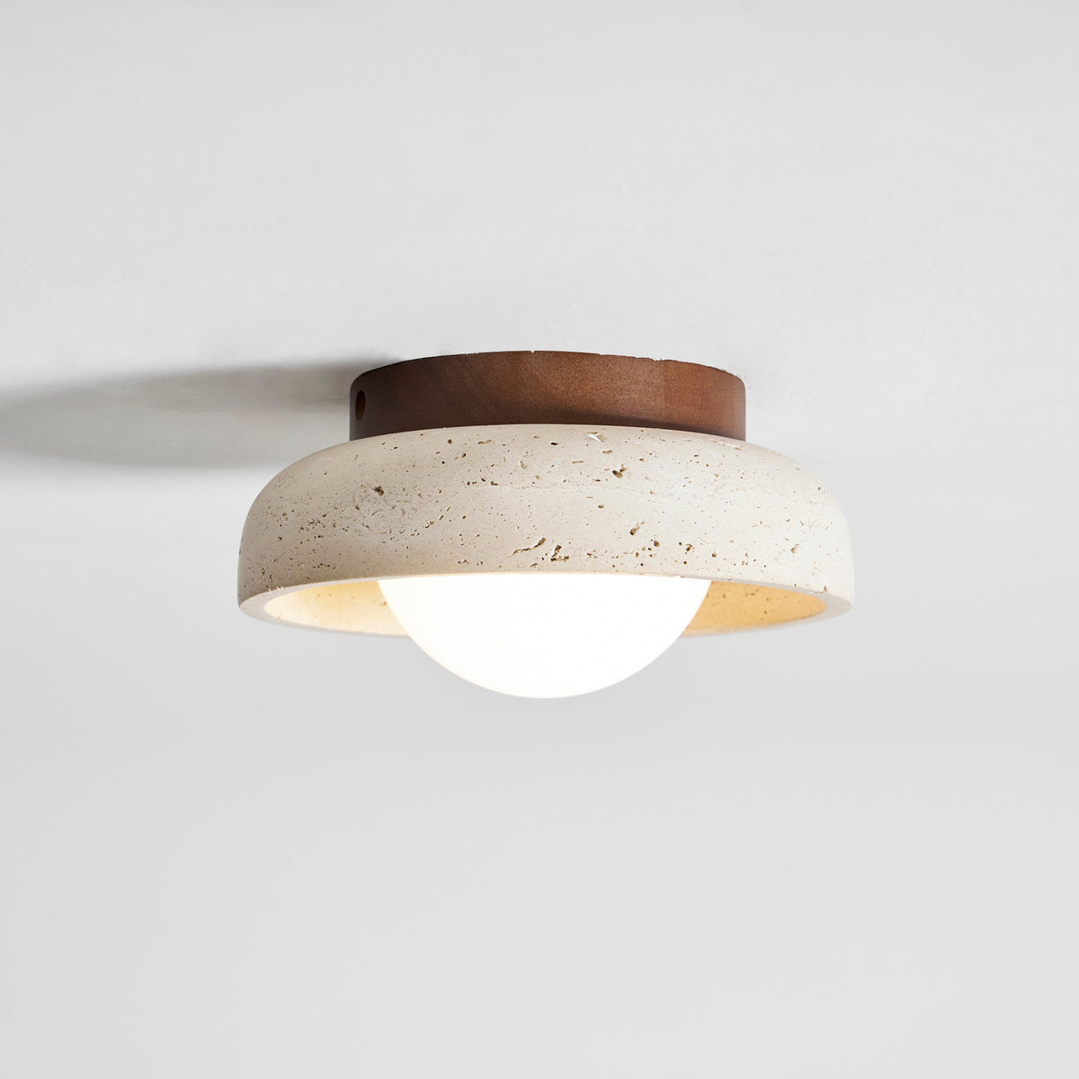 Lampada da soffitto Piedra in travertino | Souliia