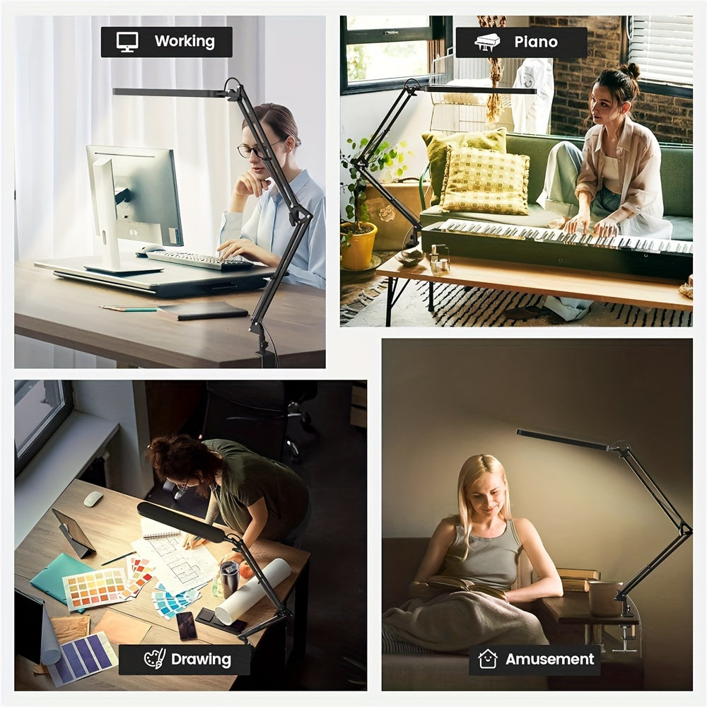 Flexiglow Clip-On LED Lamp — 10 Brightness Levels, 3 Color Temperatures