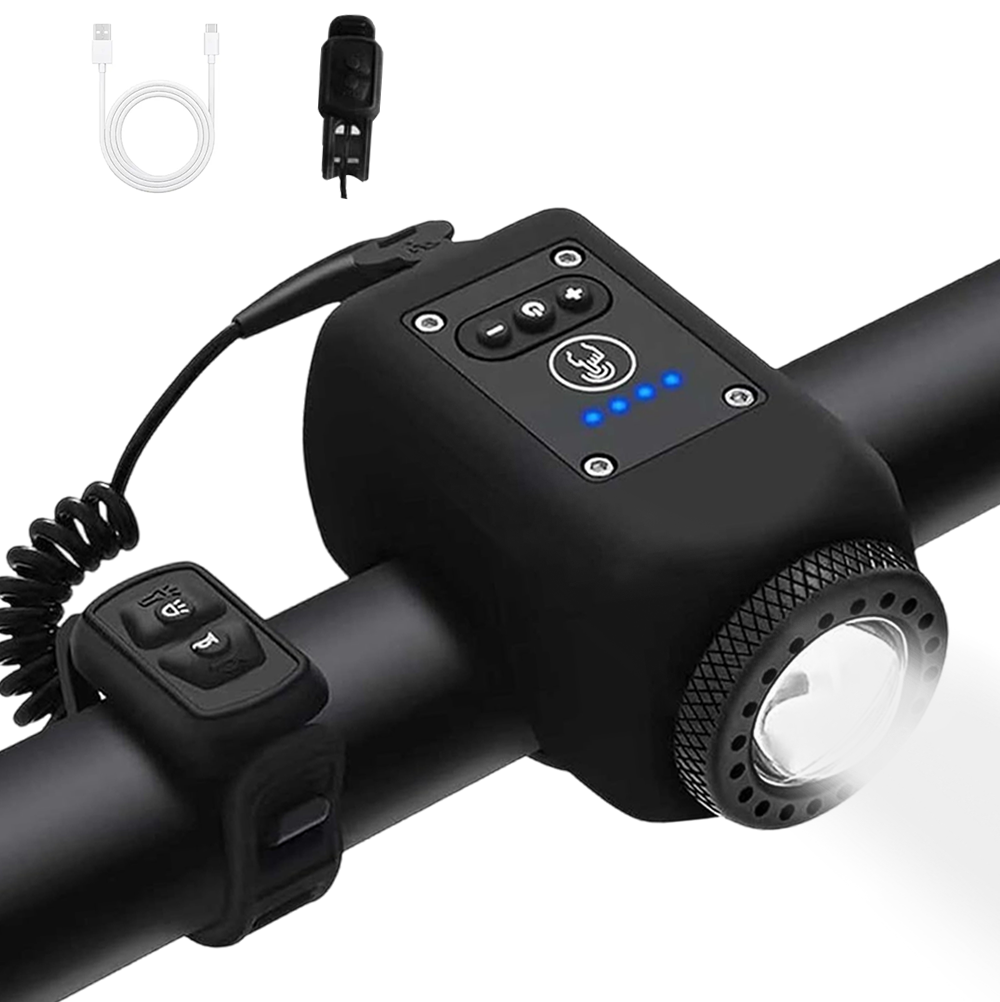 USB Rechargeable Bicycle Light with Built-in Horn - Souliia