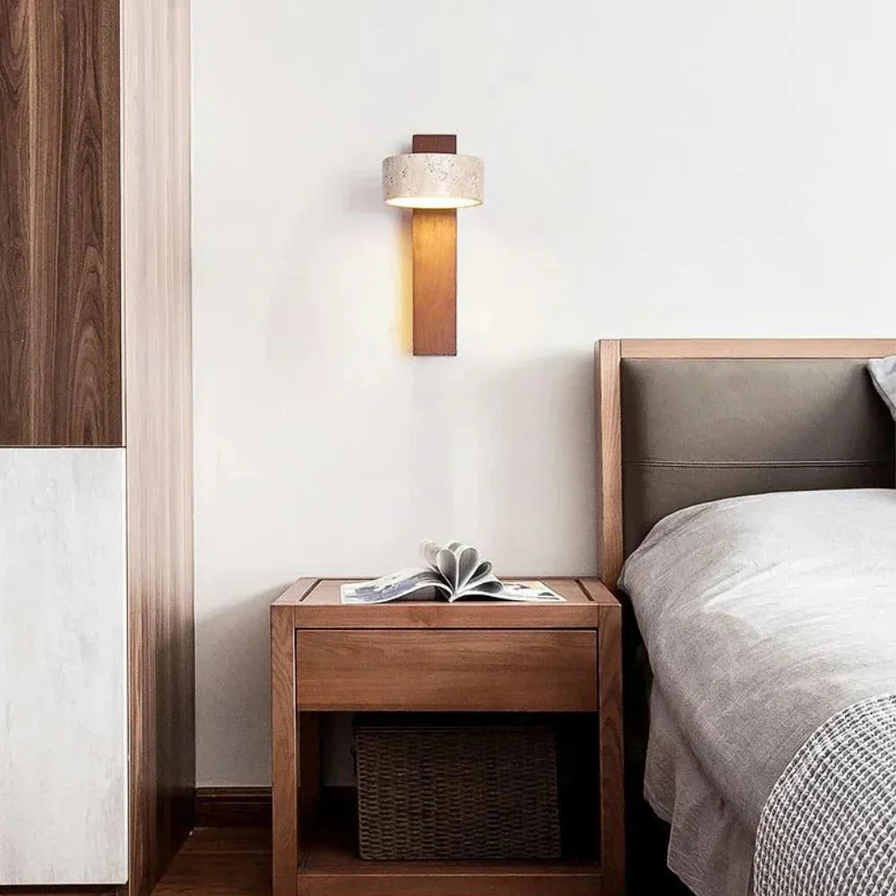 The Shine of the Palace Travertine Wall Light | Souliia