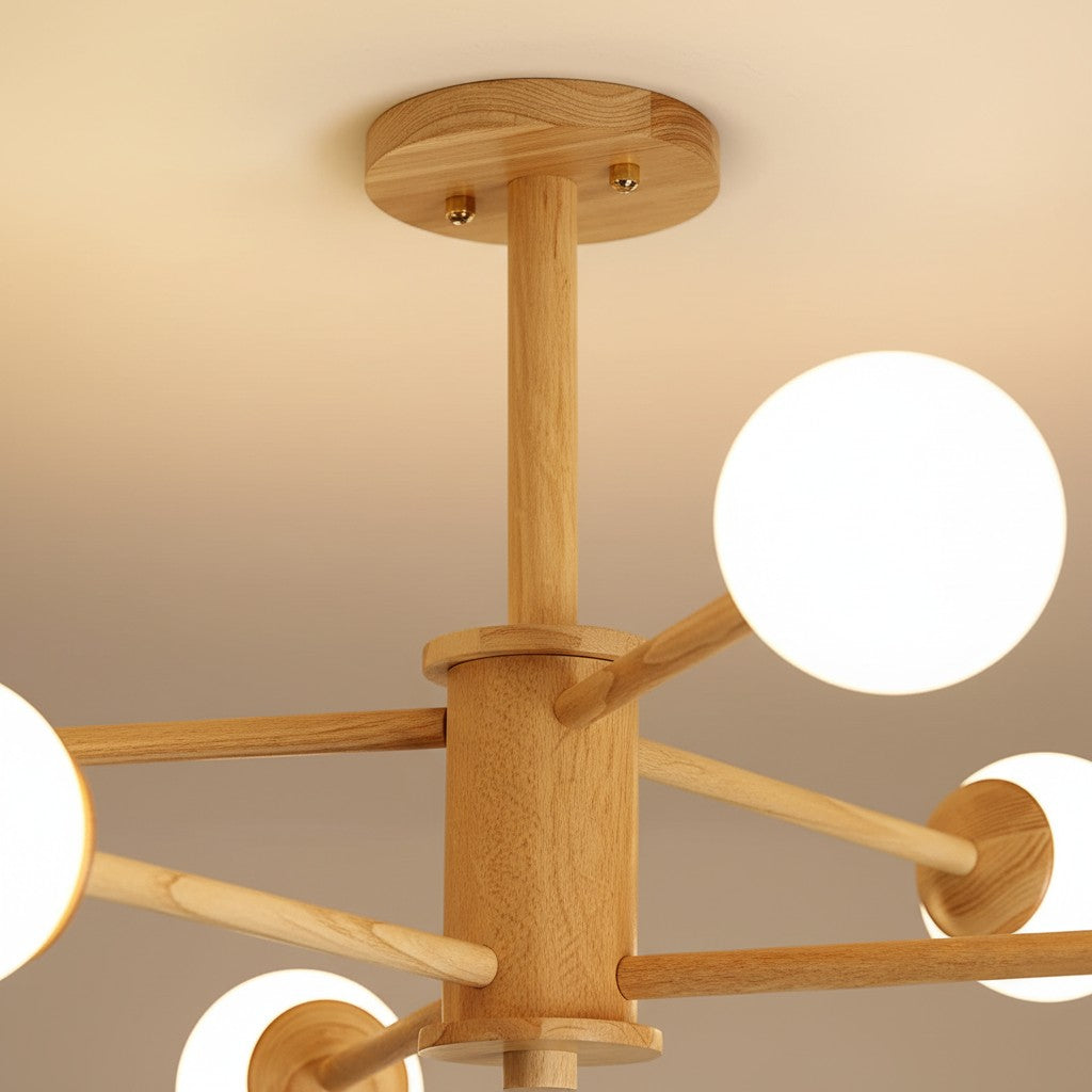 Lampada da soffitto dal design molecolare Orrise - Lampadario artistico con illuminazione a rami per gli ambienti domestici | Souliia