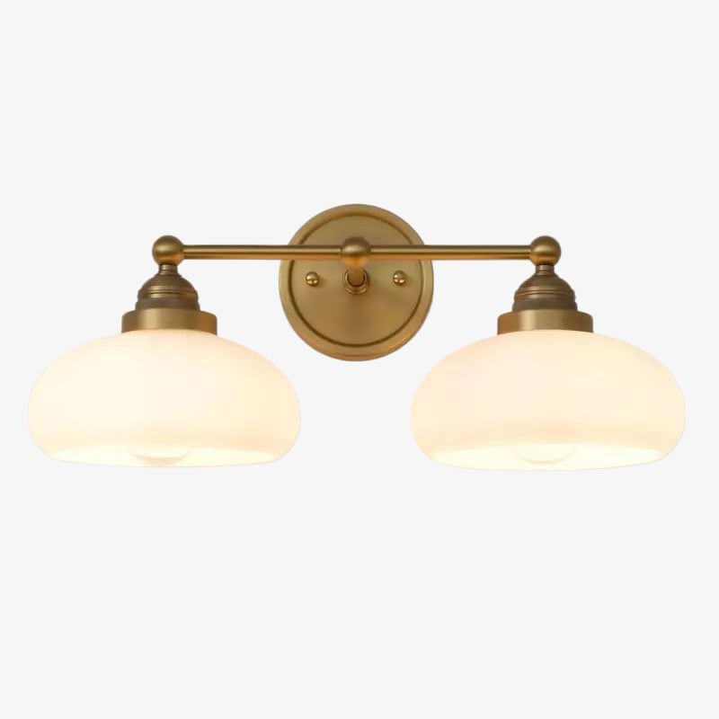 Velora Vintage Industrial Wall Sconce with Glass Shade for Hallway and Entryway | Souliia