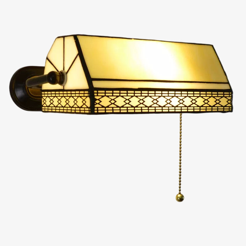 TF Tivanny Floral Stained Glass Wall Light - Tiffany Inspired Wall Sconce for Bedroom or Hall Decor | Souliia