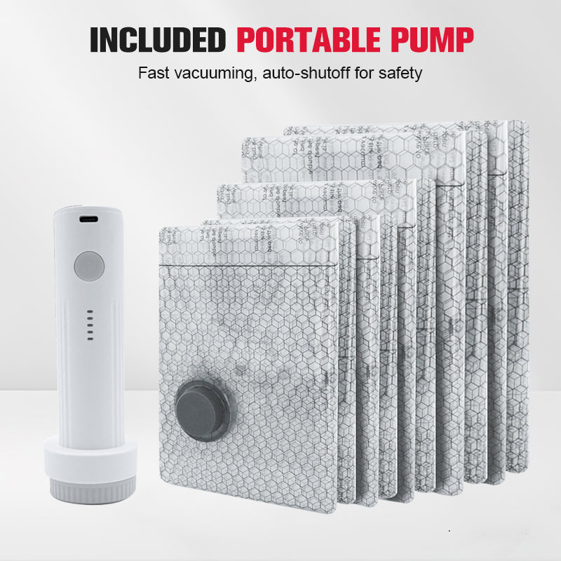 Sacs de rangement sous vide avec pompe – Gagnez 80% d’espace supplémentaire - Souliia
