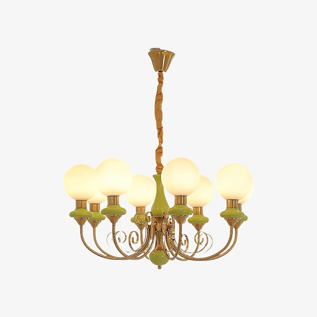 Radiara Modern Luxury Stone Sphere Chandelier Sculptural Layered Design for Living Room and Foyer | Souliia