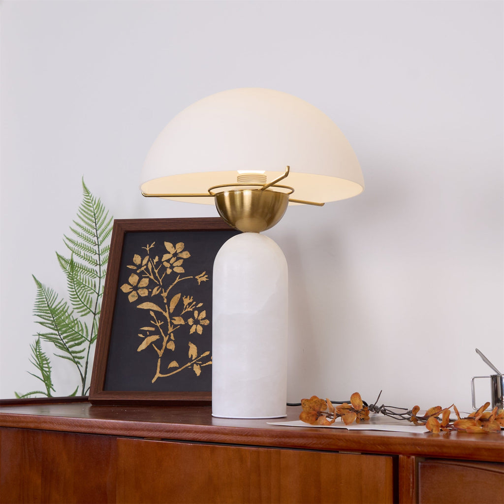 Peono Alabaster Table Lamp | Souliia
