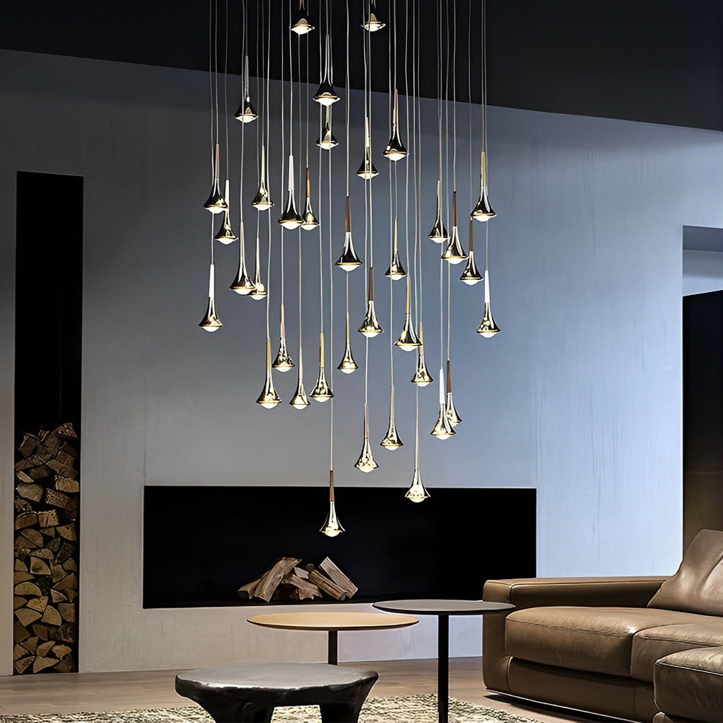 Lumenora LED Teardrop Pendant Light — Nordic Metal Ceiling Fixture