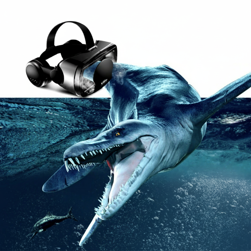 VR Headset with Built-in Headphones – Adjustable Lenses, Broad View & Universal Phone Support | Immersive 3D Experience for Smartphones - Souliia