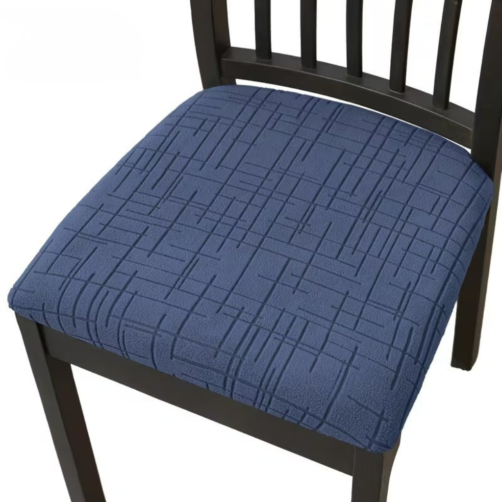 Crossfit Elastic Dining Chair Covers — Cross-Textured Stretch Fabric, Secure Fit