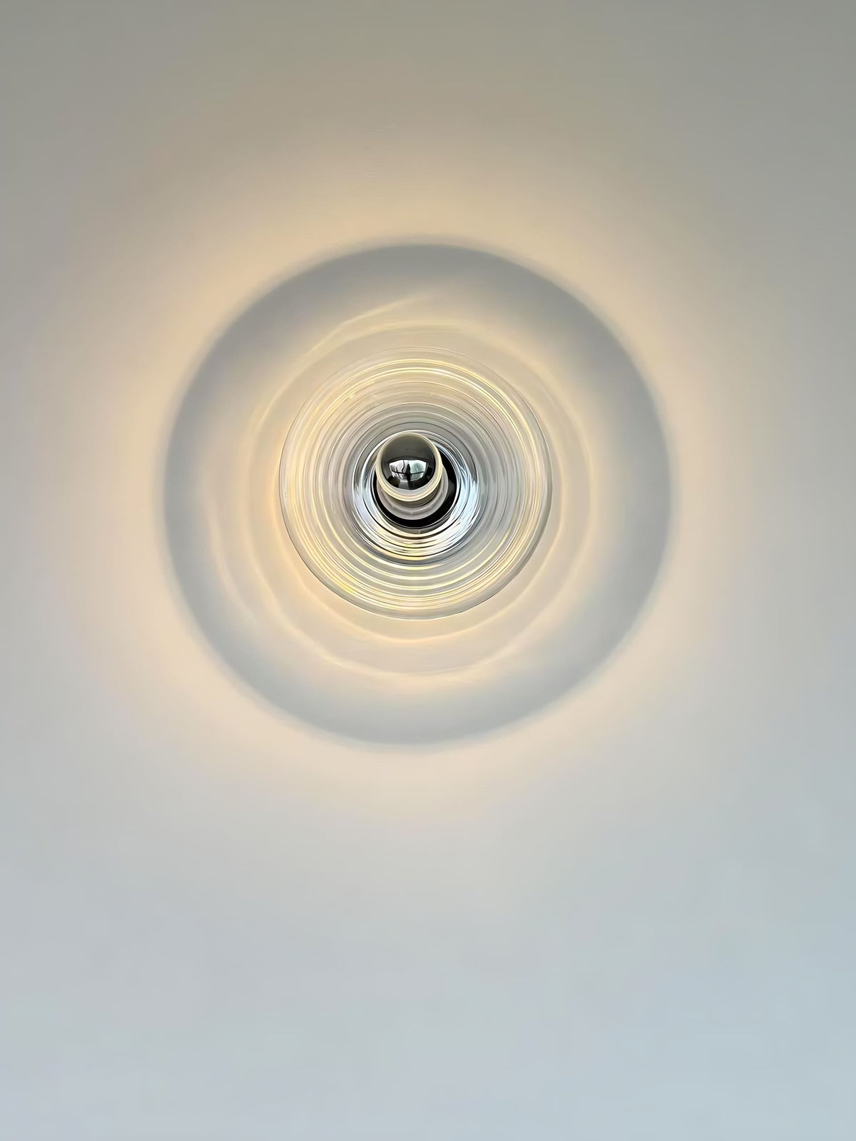 Ribbed Glass Sconce – Modern Disc Wall Light for Bedroom | Souliia