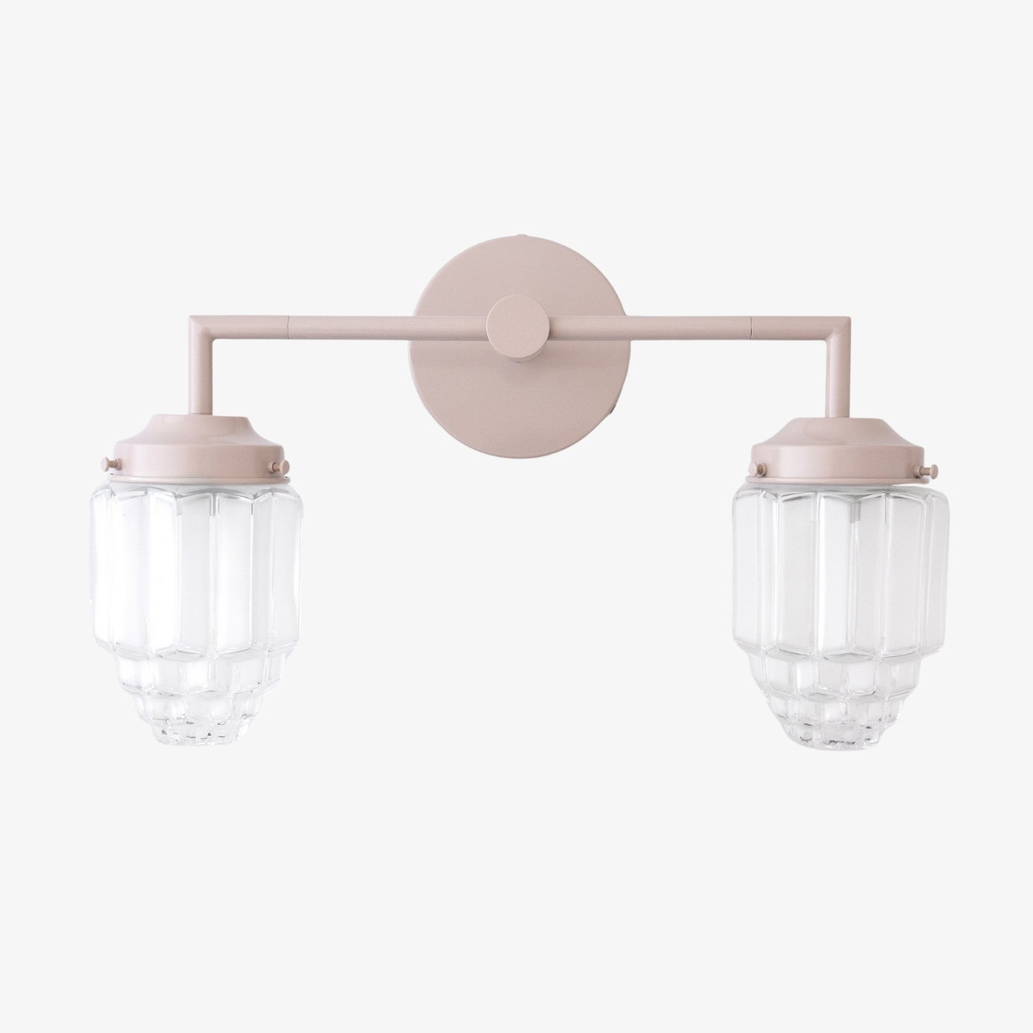 Tierlux Glass Art Deco Vanity Light – Geometric Glass Wall Sconce for Modern Bathrooms | Souliia
