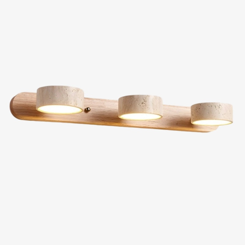 Travellia Moderne lineare Mehrkopf-Wandleuchte - Natürliche Stein Minimalistische Beleuchtung für Schlafzimmer und Flur | Souliia