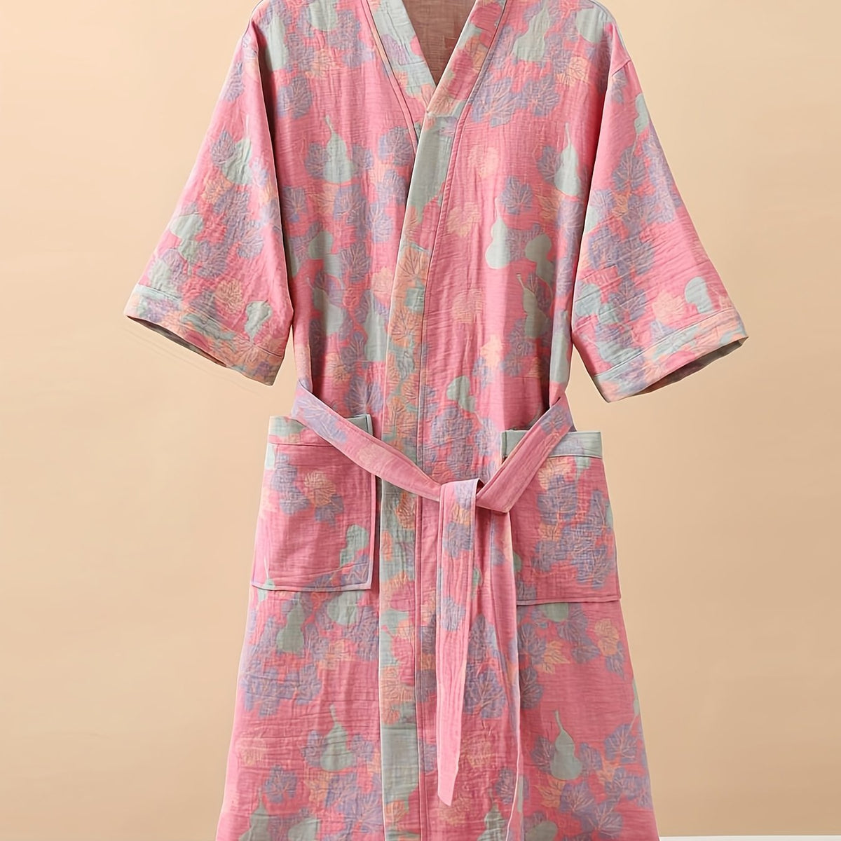 Luxeloom Unisex 100% Cotton Gauze Sleepwear Set — Breathable, Double-Layer Weave