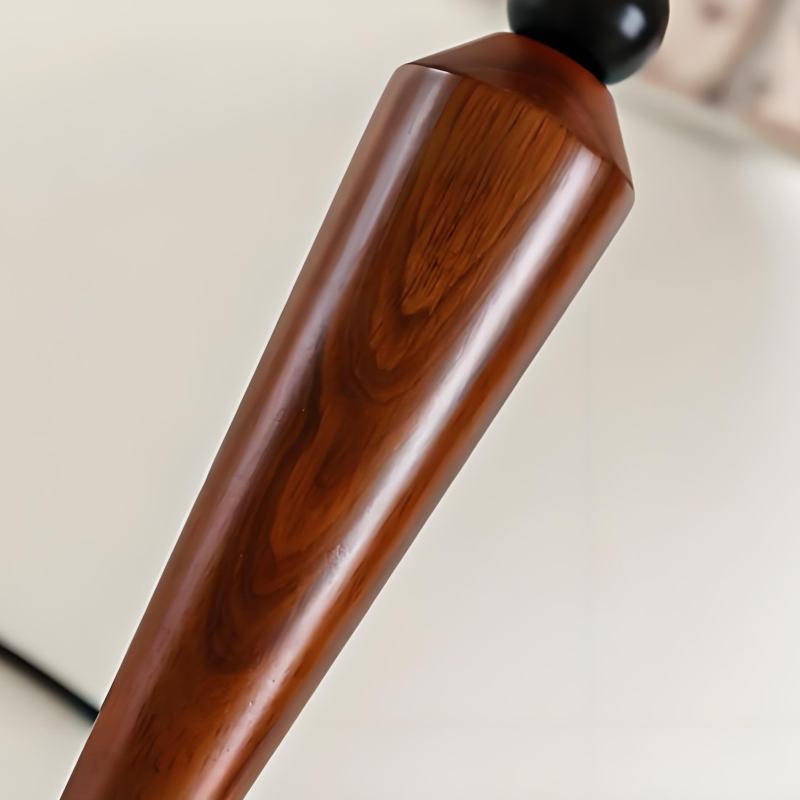 Solmire Tischlampe - Französischer Vintage-Stoffkuppelschirm mit Holz- und Metallfuß für Schlafzimmer und Wohnzimmer | Souliia