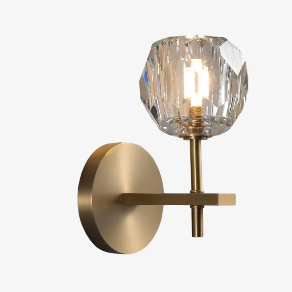 Lustrielle klare Glas-Zylindrische Wandleuchte – moderne luxuriöse Wandlampe für den Flur | Souliia