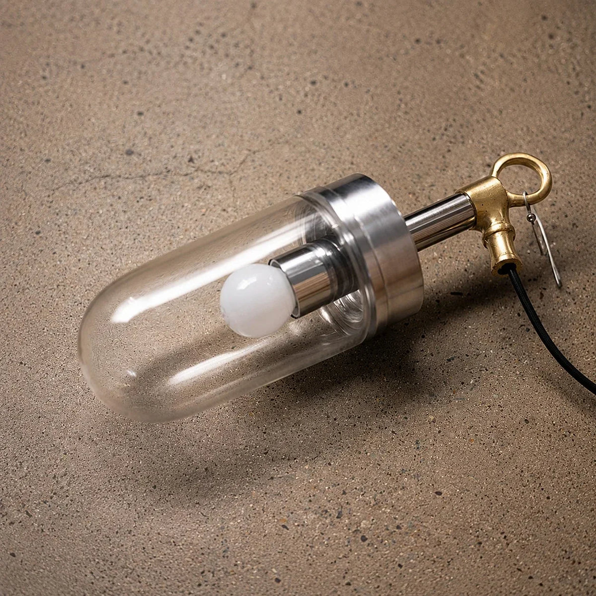 Lampada a sospensione moderna a cilindro in vetro trasparente | Souliia