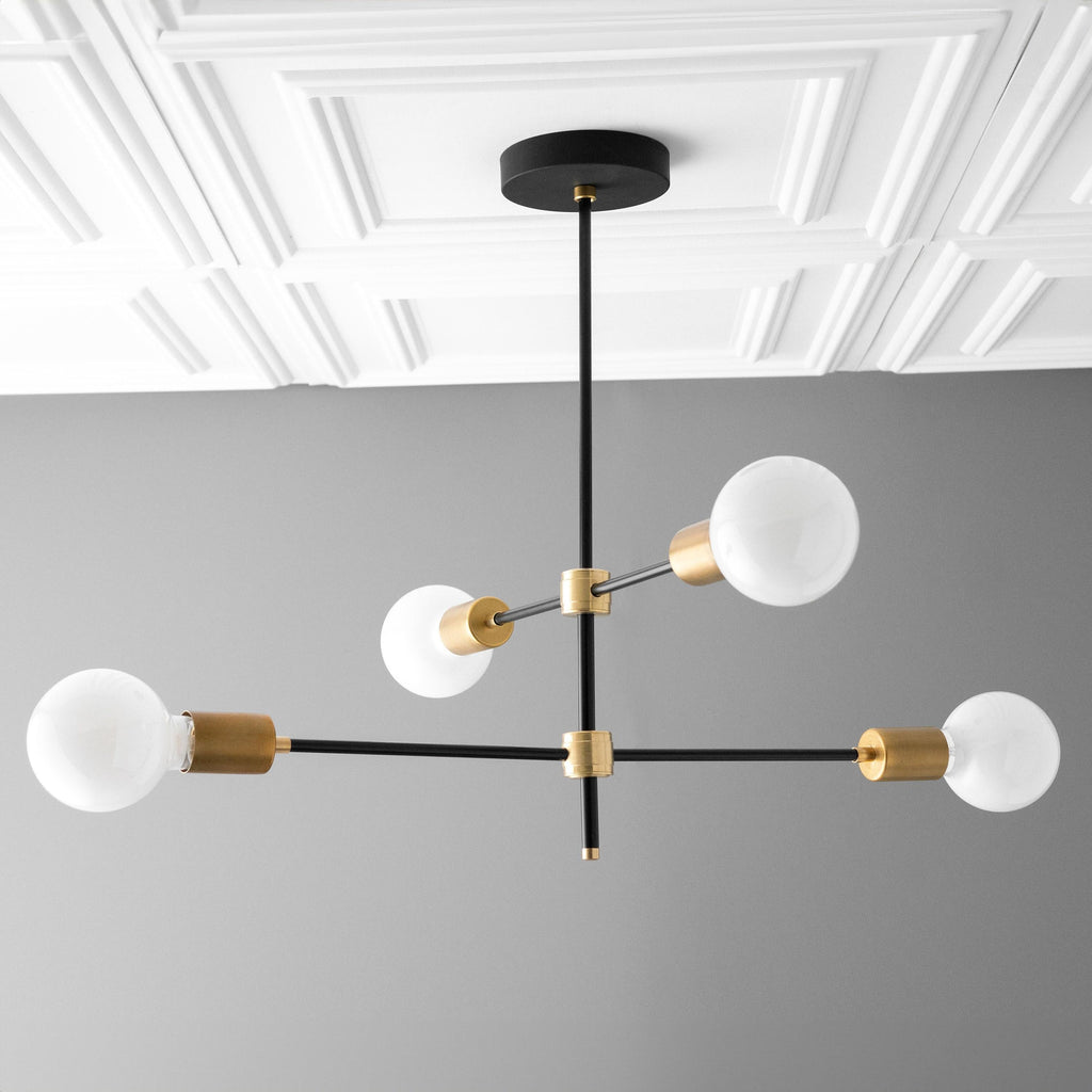 Lustră contemporană Mobilux Line cu glob și structură deschisă – iluminat decorativ cu înălțime reglabilă pentru hol | Souliia