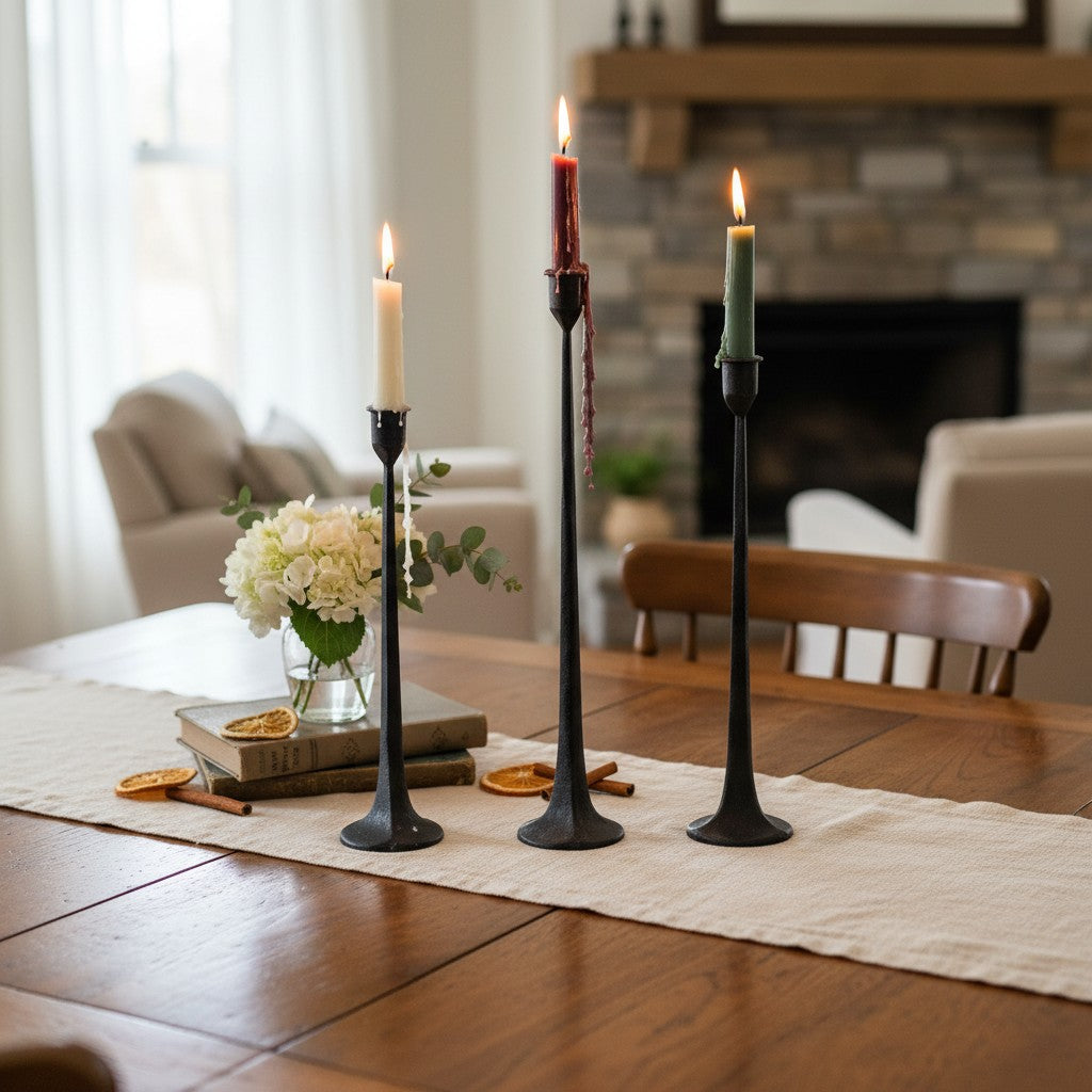 Tegna Modern Tall Candle Stands - Elegant Home Décor for Dining | Souliia