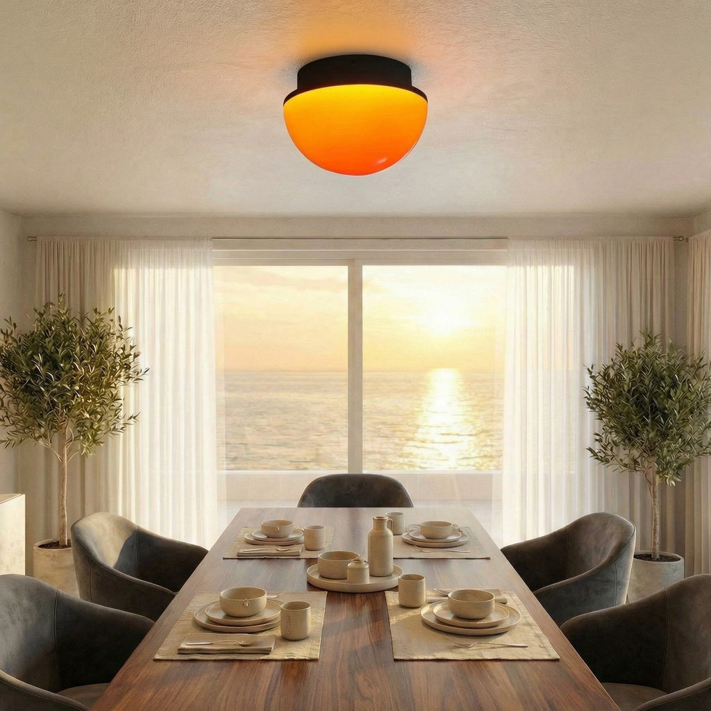 Sunset Glow Acryl LED-Deckenleuchte mit Ambient-Kuppel für Wohnzimmer und Schlafzimmer | Souliia