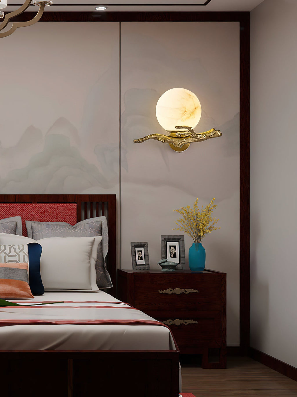 Retro Twigs Alabaster Wall Lamp | Souliia