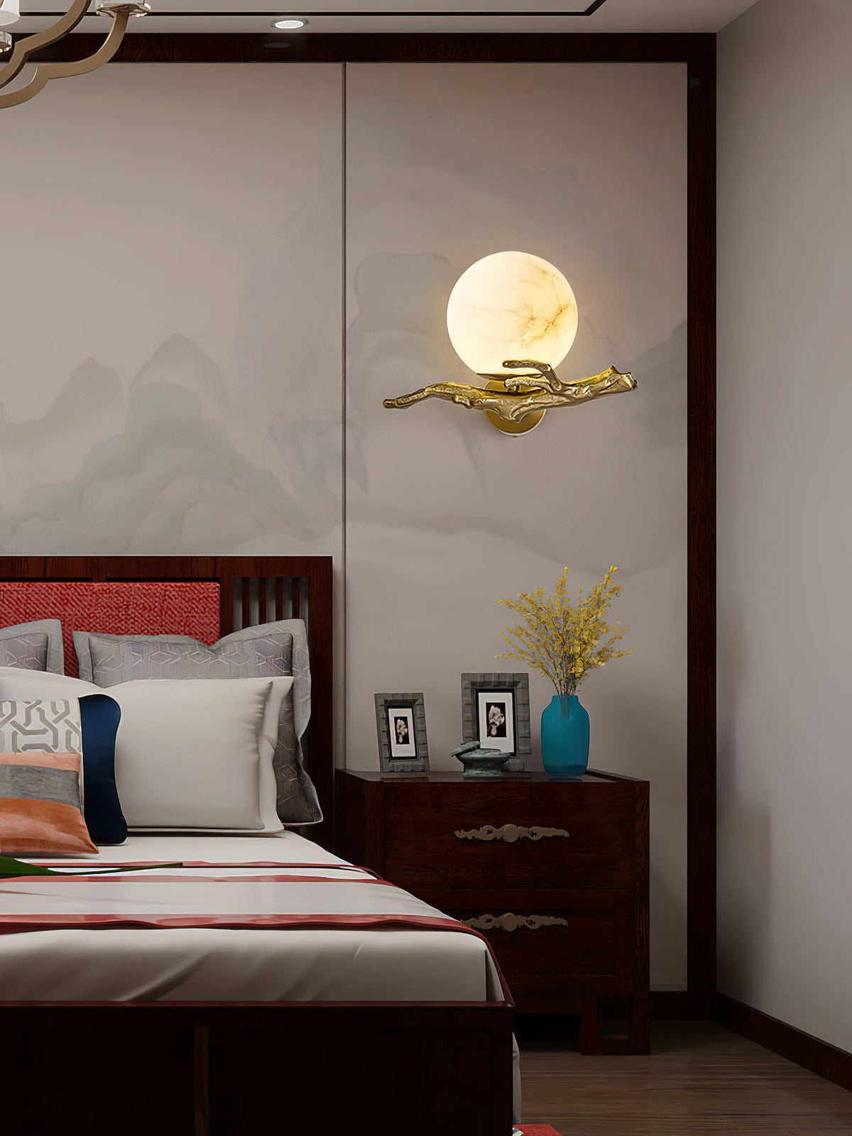 Retro Twigs Alabaster Wall Lamp | Souliia