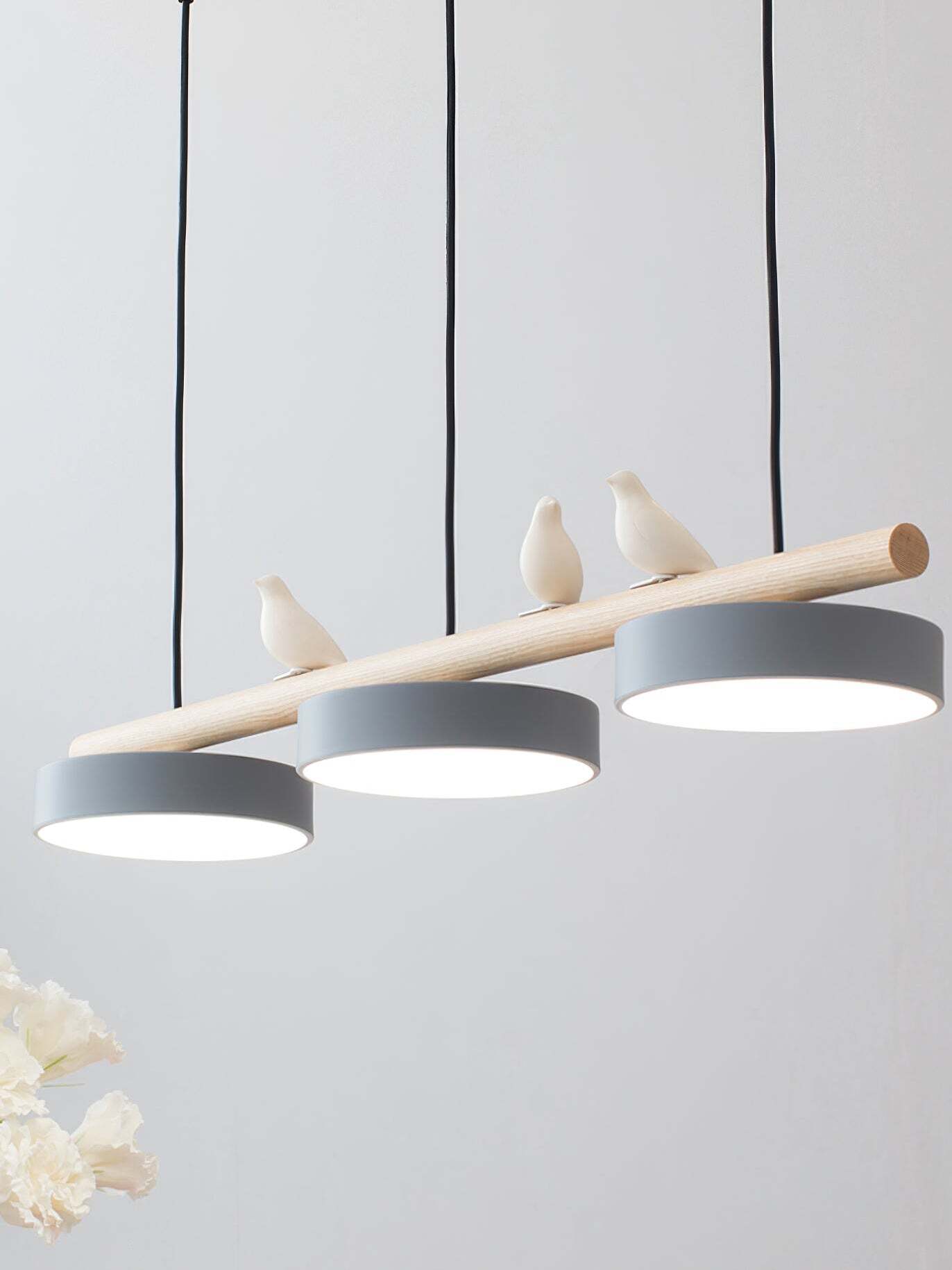 Sienna Bird Pendant Lamp - Wood Design for Scandinavian Kitchen Islands | Souliia