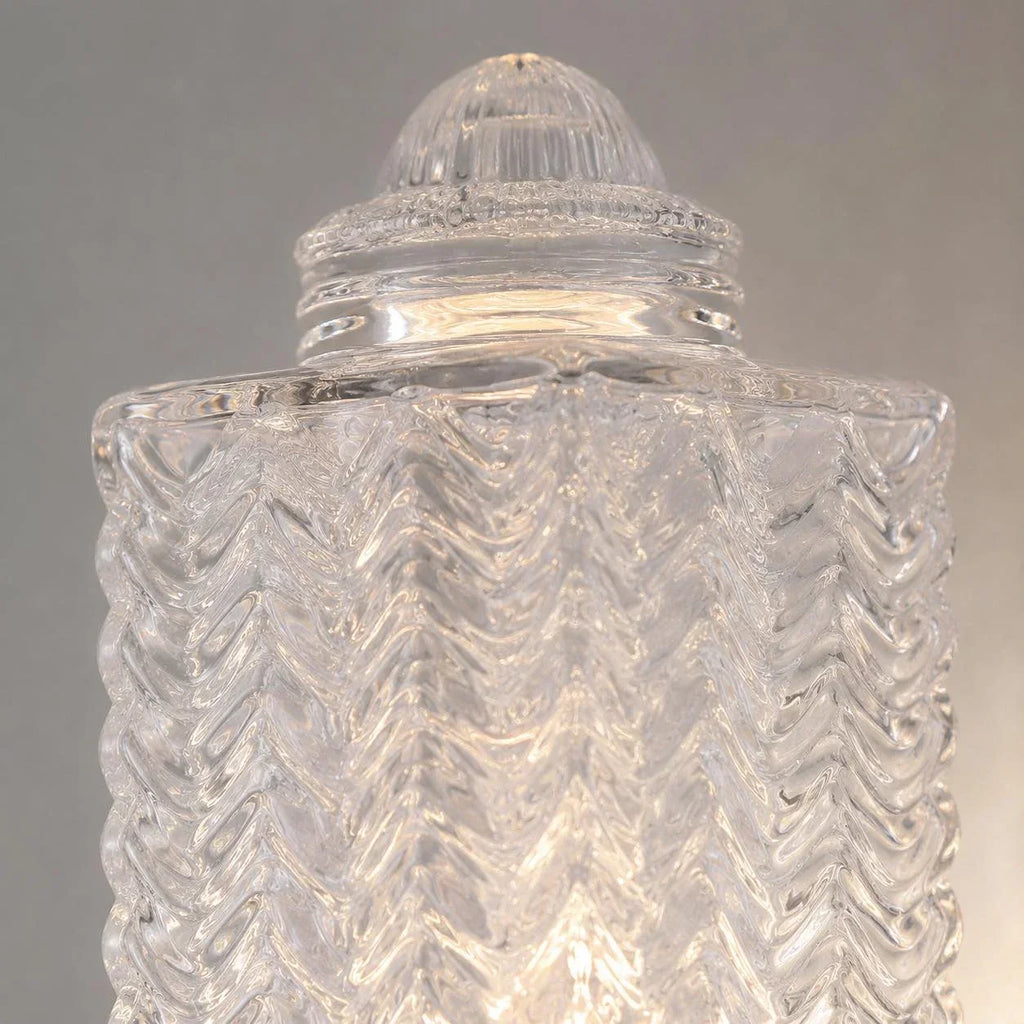 Rippled Glass Outdoor Wall Sconce | Souliia