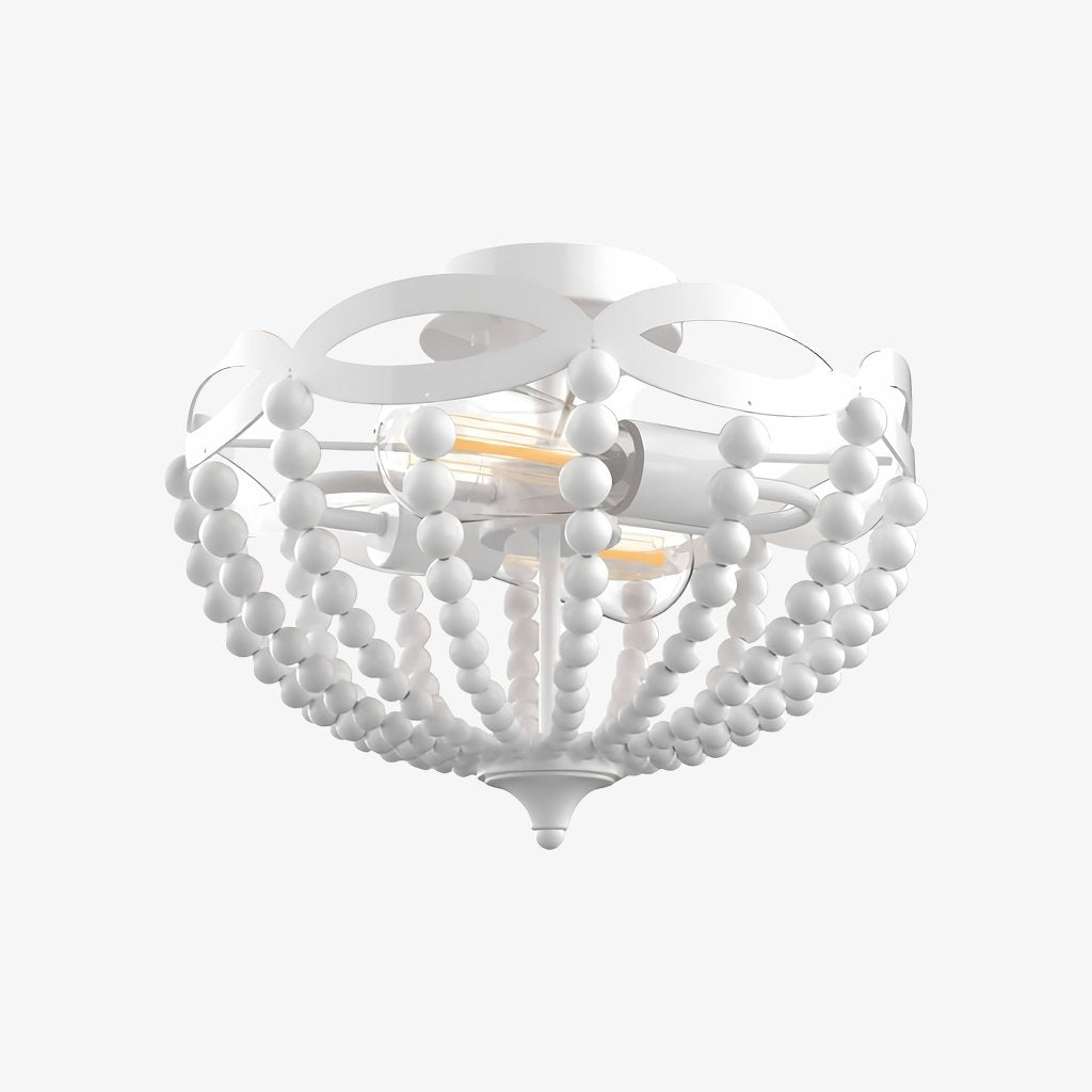 Rustibea Beaded Dome Ceiling Light – Vintage Country for Kitchen | Souliia