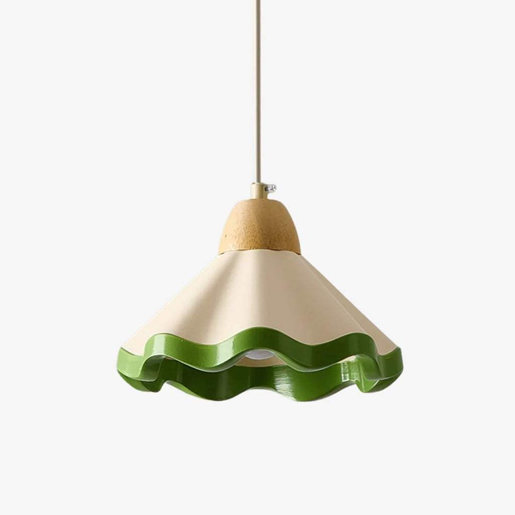 Resinova Wave-shaped Pendant Light - Modern Metallic Resin for Dining Rooms and kitchens | Souliia