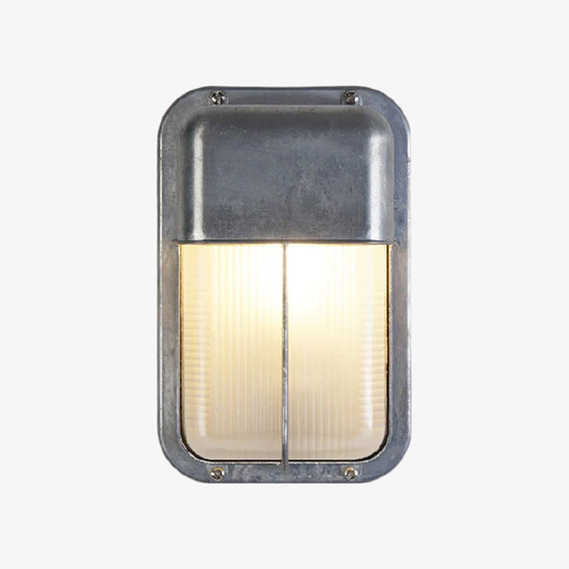 Morvane Geometric Aluminum Wall Sconce - Industrial Outdoor Lighting for Entryway | Souliia