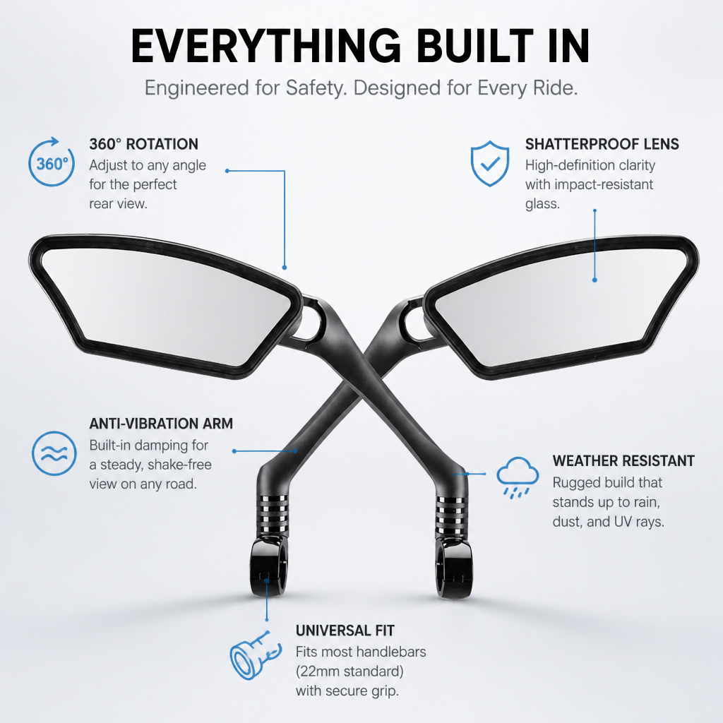 VeloSight — Ride with Rock-Solid Confidence and Crystal-Clear Views Every Mile - Souliia